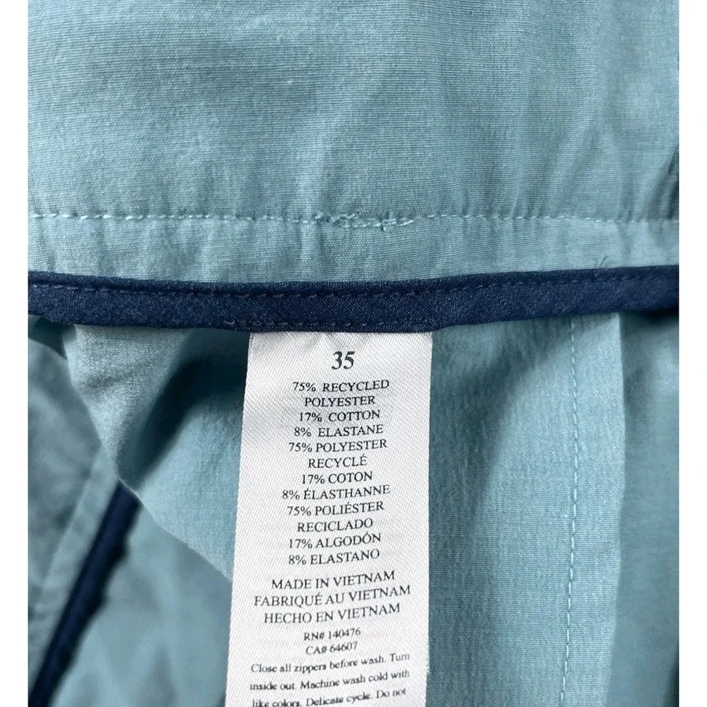 Faherty All Day Shorts Men 35 Blue Drawstring Stretch 7